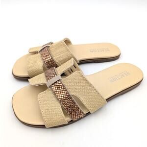 Reaction Kenneth Cole Whisp Sandals Women's Natural Weave Size US5M EU35